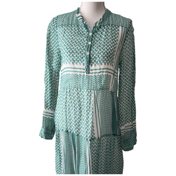 Vintage Ibiza Long Sleeve Cotton Maxi Dress Free Size - Picture 4 of 14